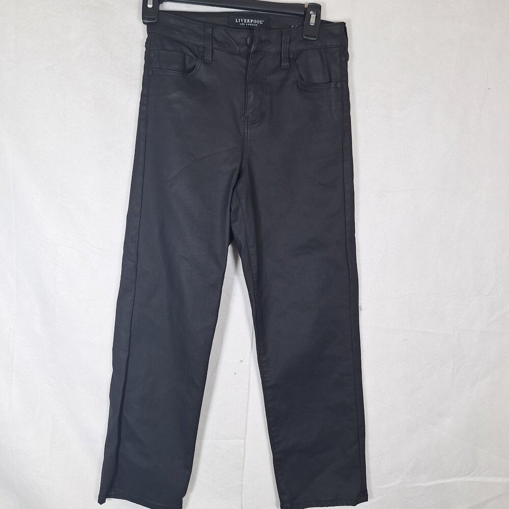 Liverpool Los Angeles High Rise Crop Straight black Pants size 4/27